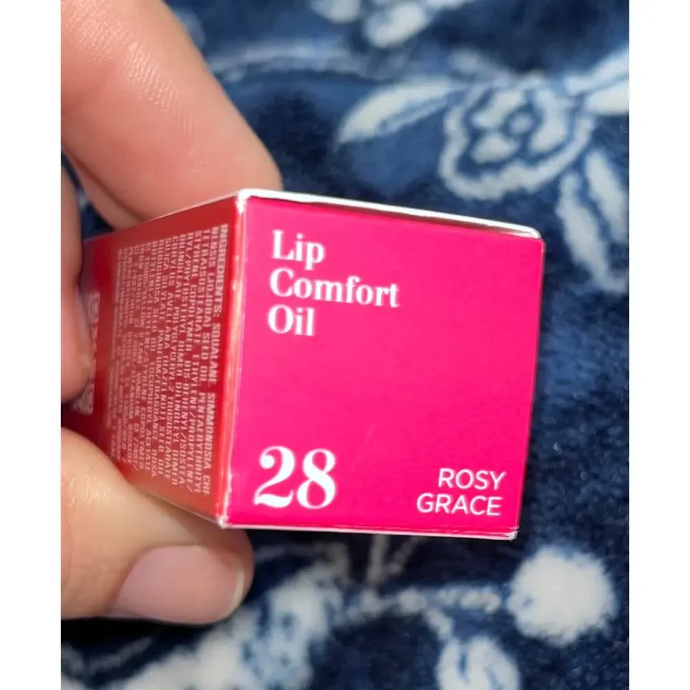 NEW! Clarins Limited Edition Lip Comfort Oil, 0.2 oz #28 Rosy Grace